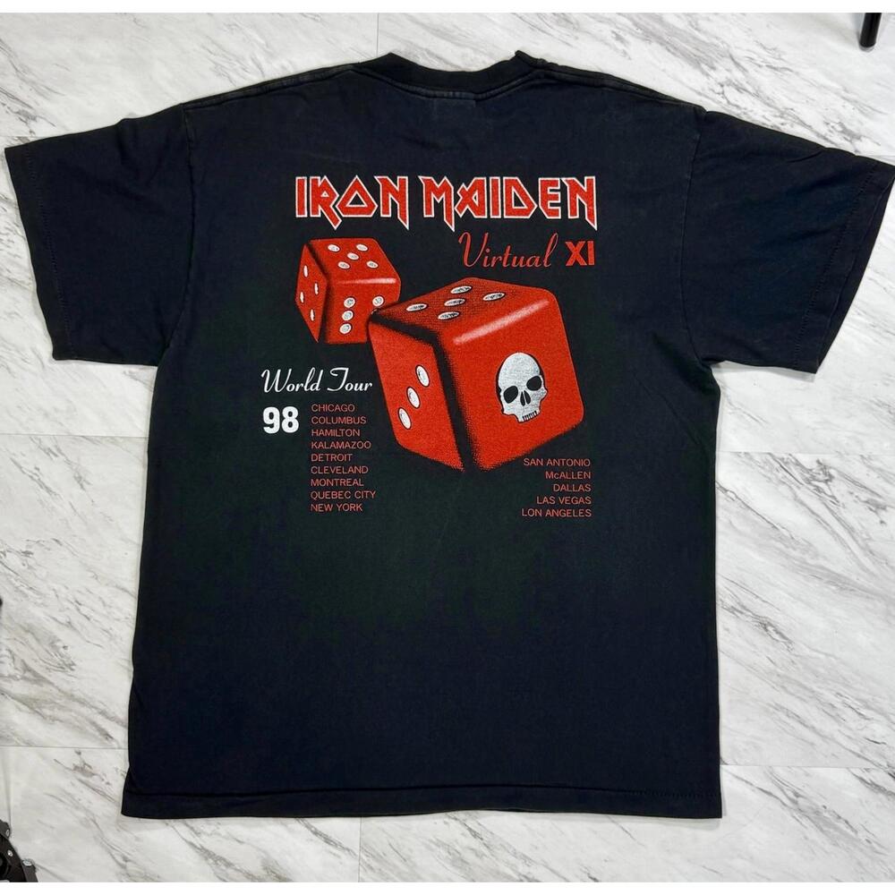 Vintage Iron Maiden Angel & The Gambler Tour Shirt Xl Tultex 1998 #11p View 5